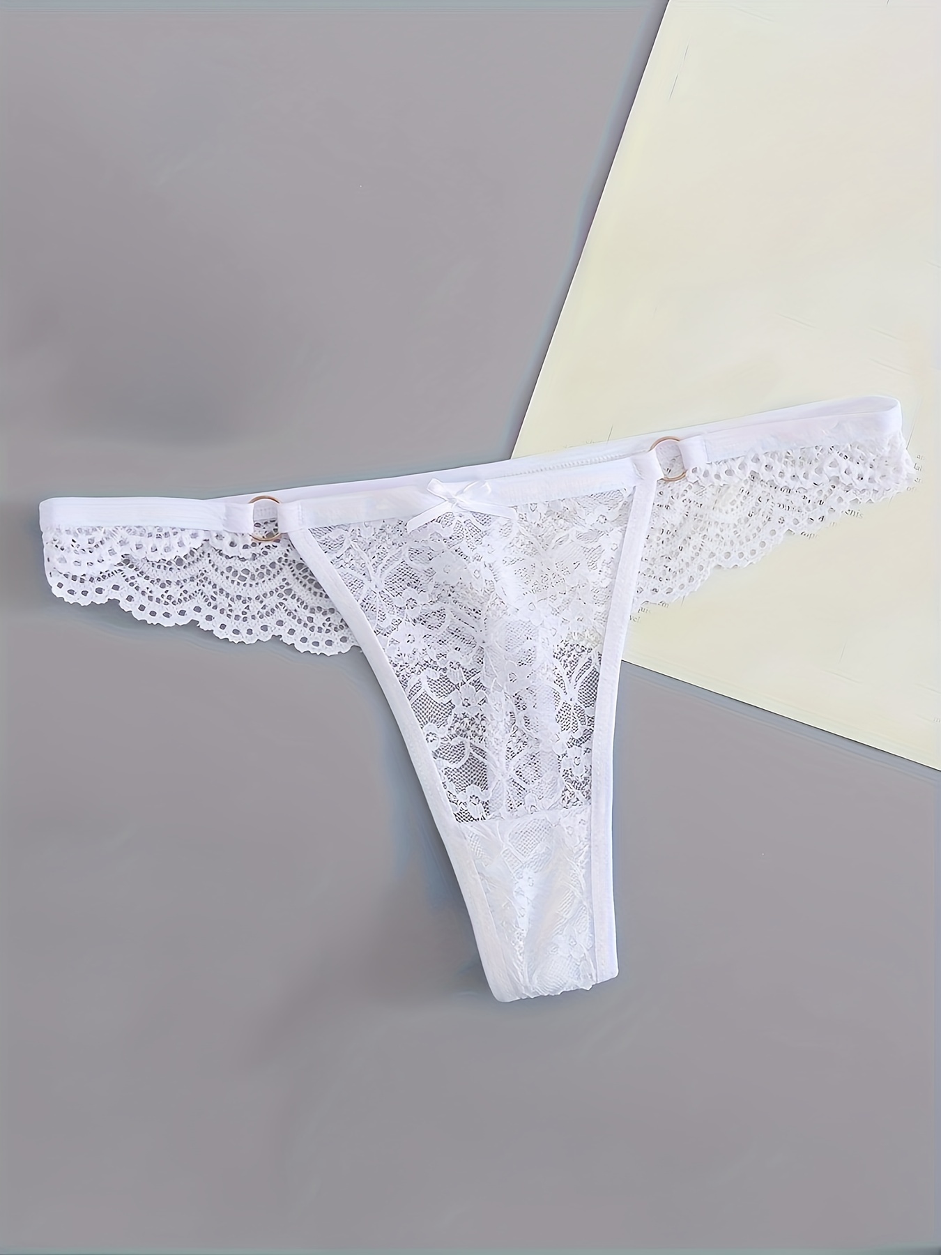 Women's Lace Low Waist Thong Panty - Temu