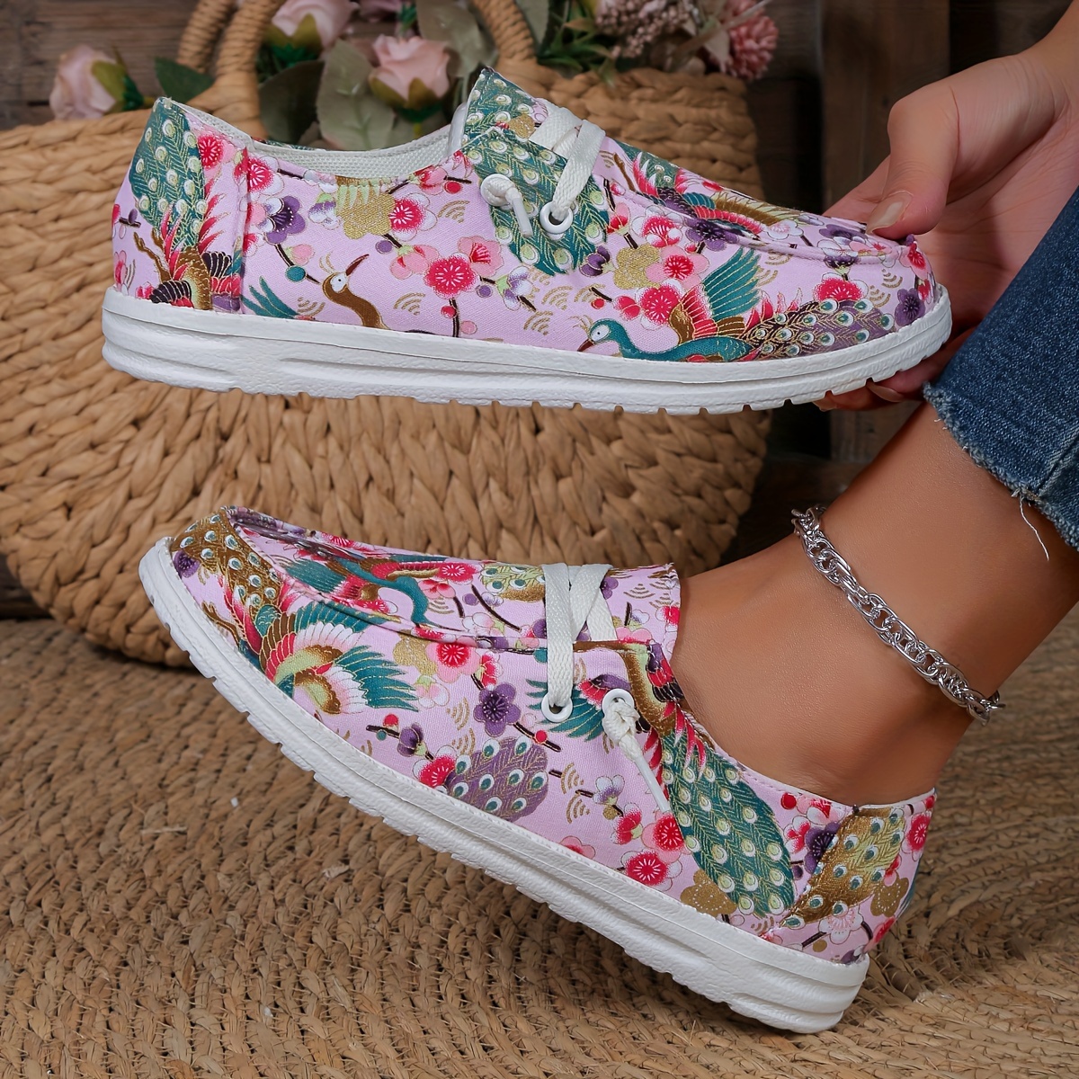 Peacocks canvas outlet shoes