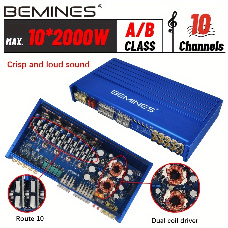 100.10 Amplificador Audio Automóvil Clase /b Compacto 10 - Temu