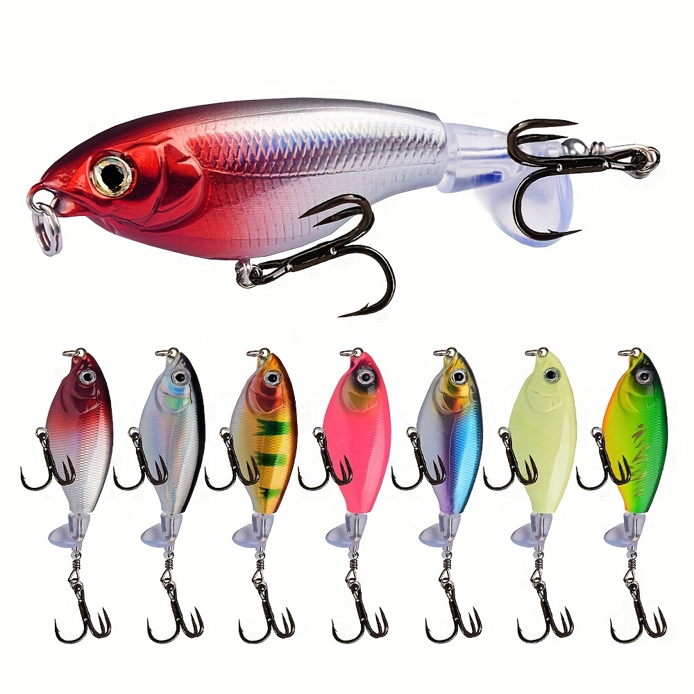 Fishing Lures: 3d Eyes Artificial Fish Bait Popper Lure Bass - Temu