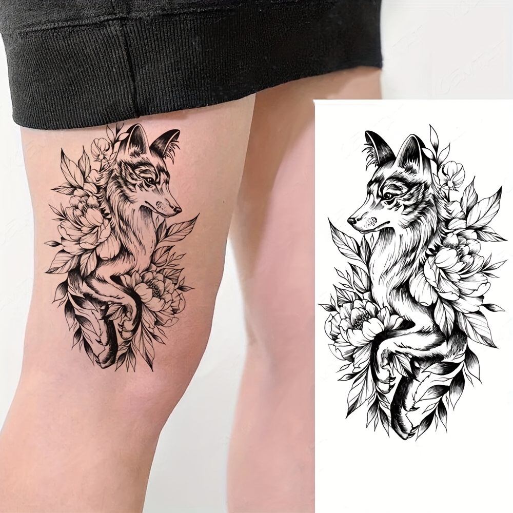 Discover 82 wolf flower tattoo super hot  ineteachers