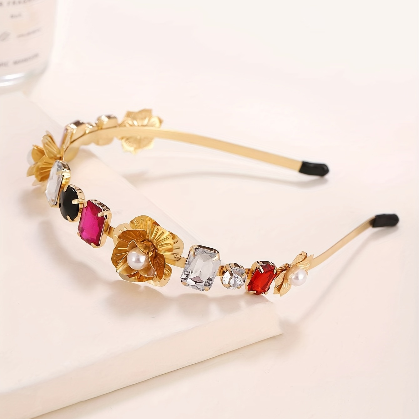 Golden Faux Pearl Decor Headband For Women Girls - Temu