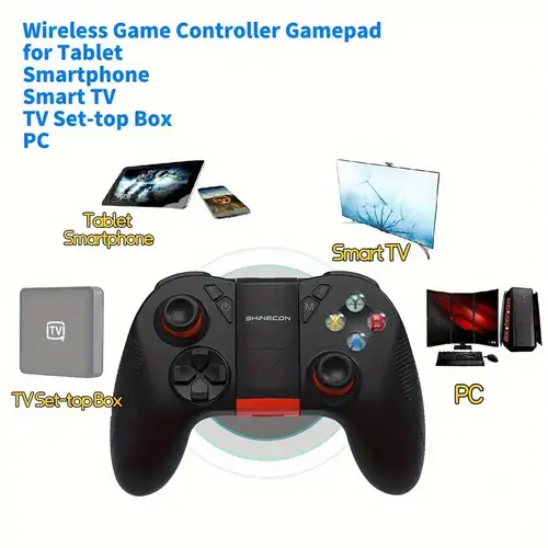 EasySMX Controlador inalámbrico para juegos para Windows PC/Steam  Deck/PS3/Android TV BOX, doble vibración, Plug and Play, joystick con 4  teclas