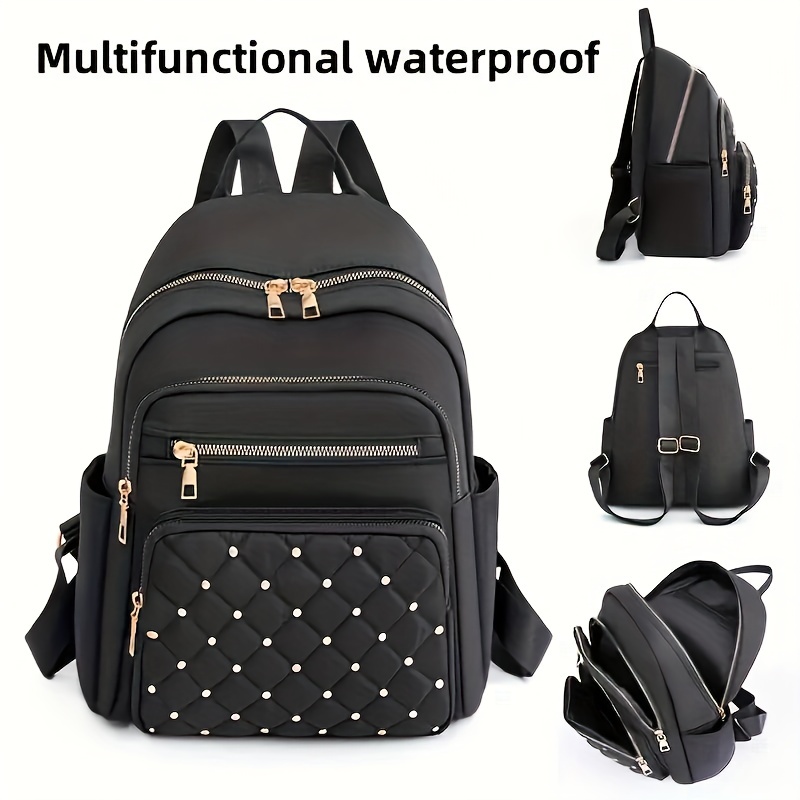 Vintage Letter Print Backpack Classic Zipper Storage Daypack Womens Alll  Match Bag For Travel Office - Bags & Luggage - Temu Bahrain