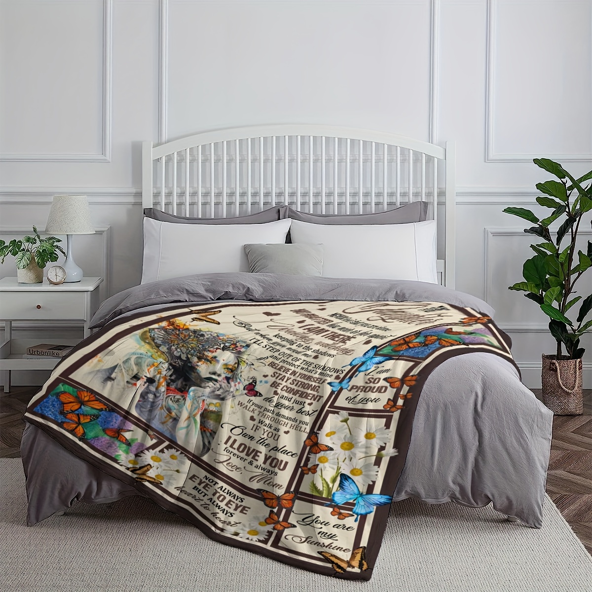 To My Daughter Soft Throw Blanket for Home & Outdoor Use