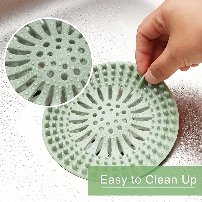5pcs Hair Catcher, Durable Silicone Hair Stopper, Shower Drain Covers, Easy  To Install And Clean