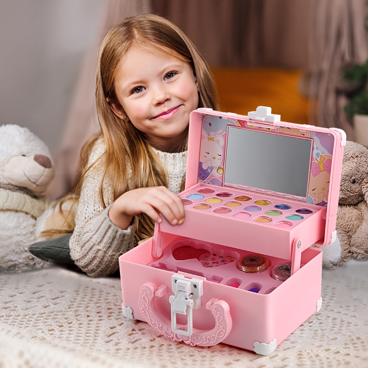 Kids Real Makeup Kit for Little Girls:with Blue Dream Bag - Real, Non  Toxic, Washable Make Up Dress Up Toy - Gift for Toddler Young Children  Pretend Play Set Vanity for Ages 3 4 5 6 7 8 9 10 Years Old : Toys & Games  