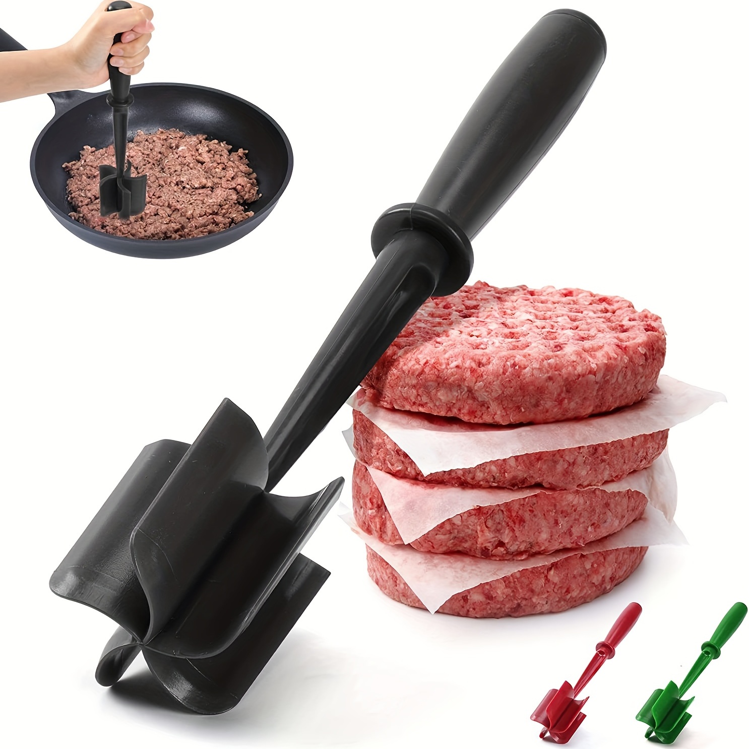 Homgreen Meat Chopper, Heat Resistant Meat Masher for Ground Beef