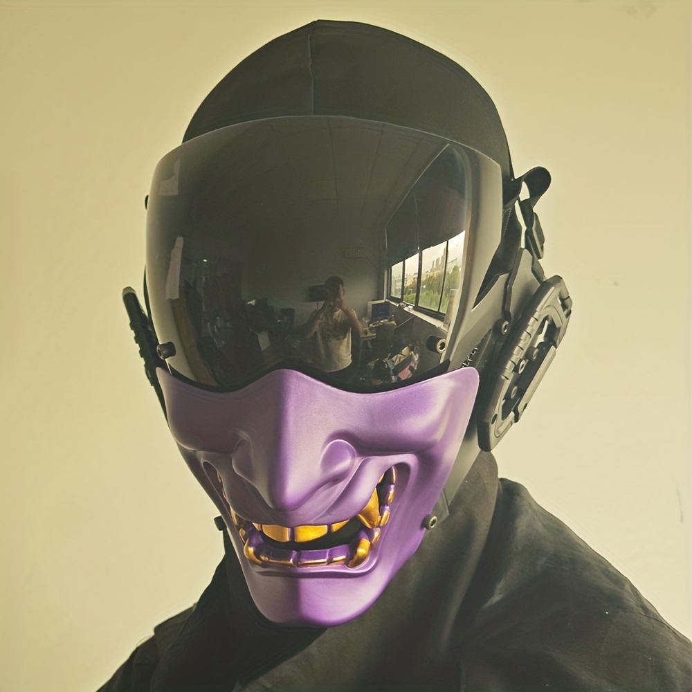 Mask I made for my Halloween costume this year. Cyberpunk oni : r/Cyberpunk