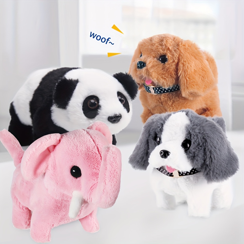 Soft Plush Toys Dog for Kids Battery Operated Pet Puppy Toys with Barking  Walking and Tail-wagging Simulation Saint Bernard Toys Interactive Toys for