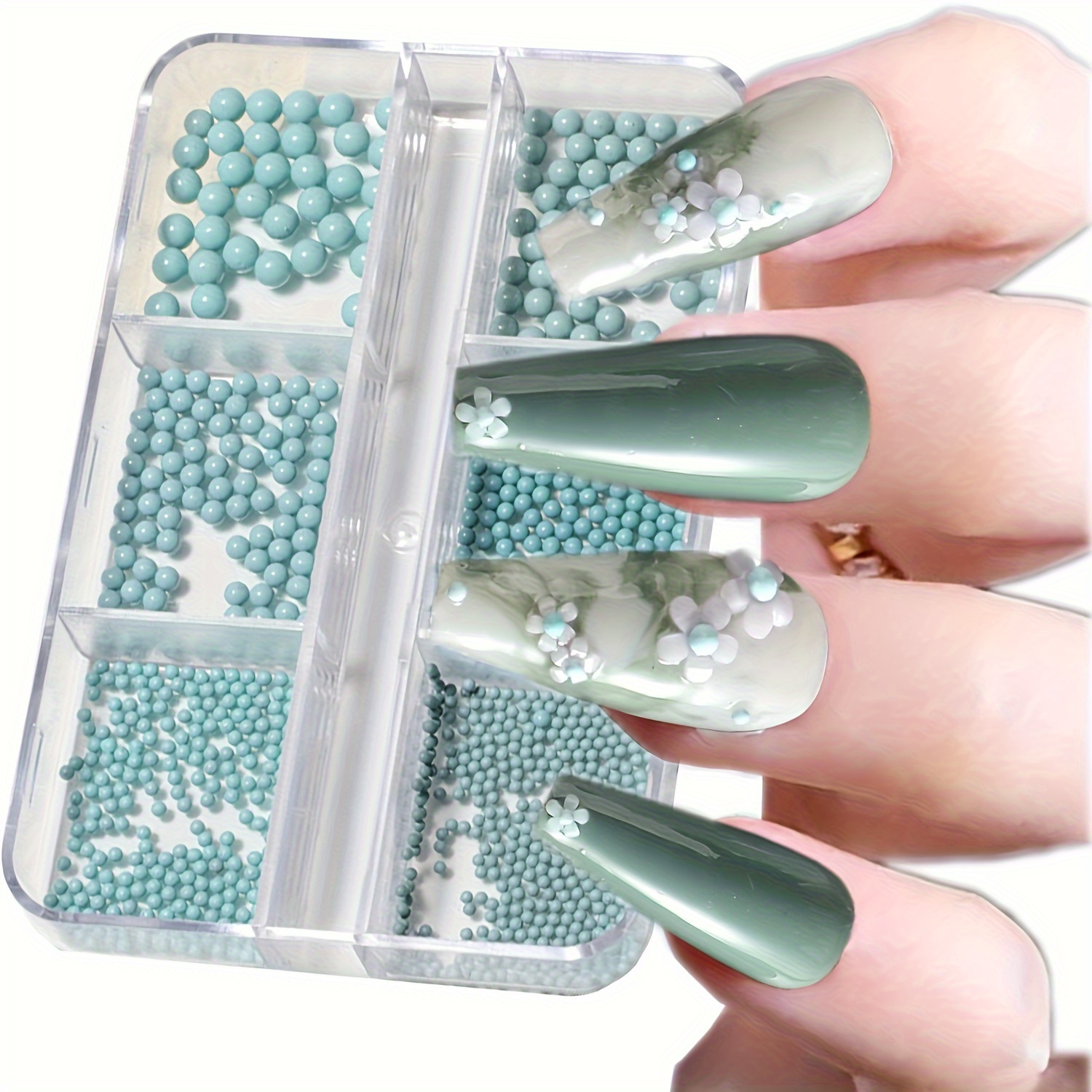 Encantos de uñas Cuentas de acero para uñas Micro Caviar Cuentas para uñas  Mini bolas de acero Decoraciones para uñas – Los mejores productos en la  tienda online Joom Geek