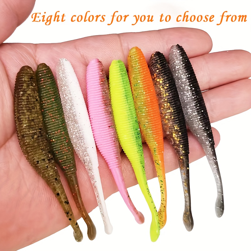Artificial Salty Straight Tail Worm Soft Bait Floating - Temu