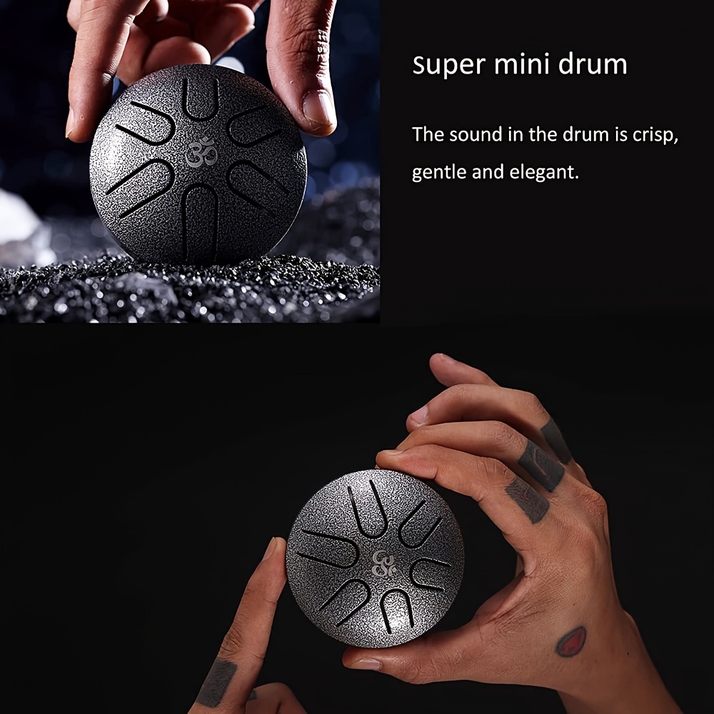 Mini Steel Tongue Drum - 6 Notes, Includes Mallets and Music Book - Perfect  for Kids Music Enlightenment, Camping, and Yoga Medi - AliExpress