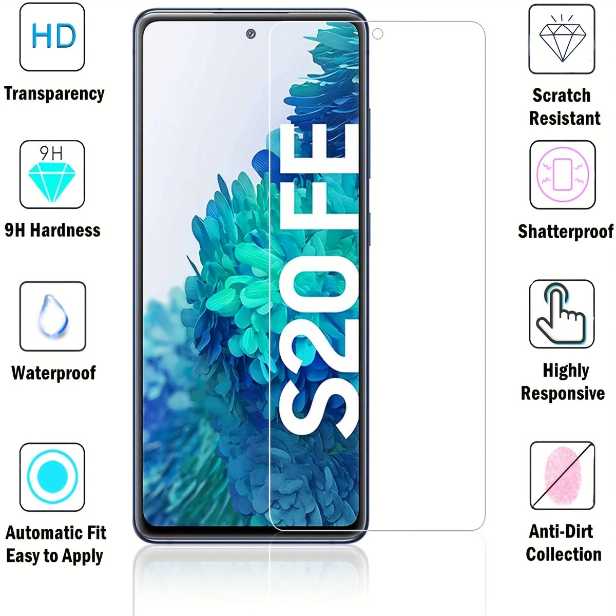 Protecteur d'écran en verre trempé pour Samsung Galaxy S20 FE 5G 