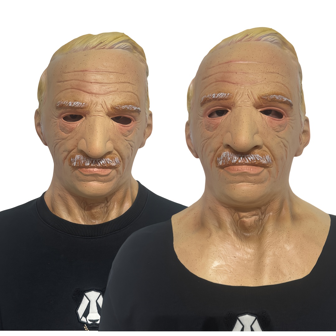 Máscara Realista De Látex Para Hombre Viejo, Accesorio Para Color Marrón  Claro