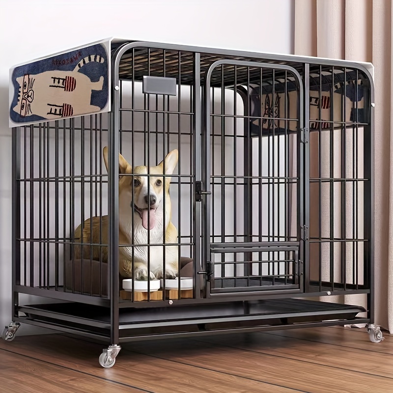 Dog cage, Bold and Thick Dog Fence Indoor Dog House Folding pet cage Large  Medium-Sized Dog Home Indoor Separation