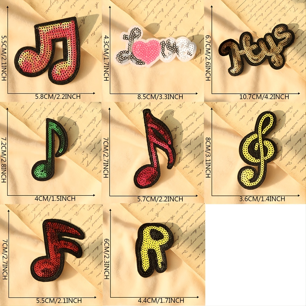 Music Note Embroidered Patches Clothes Sewing Applique - Temu