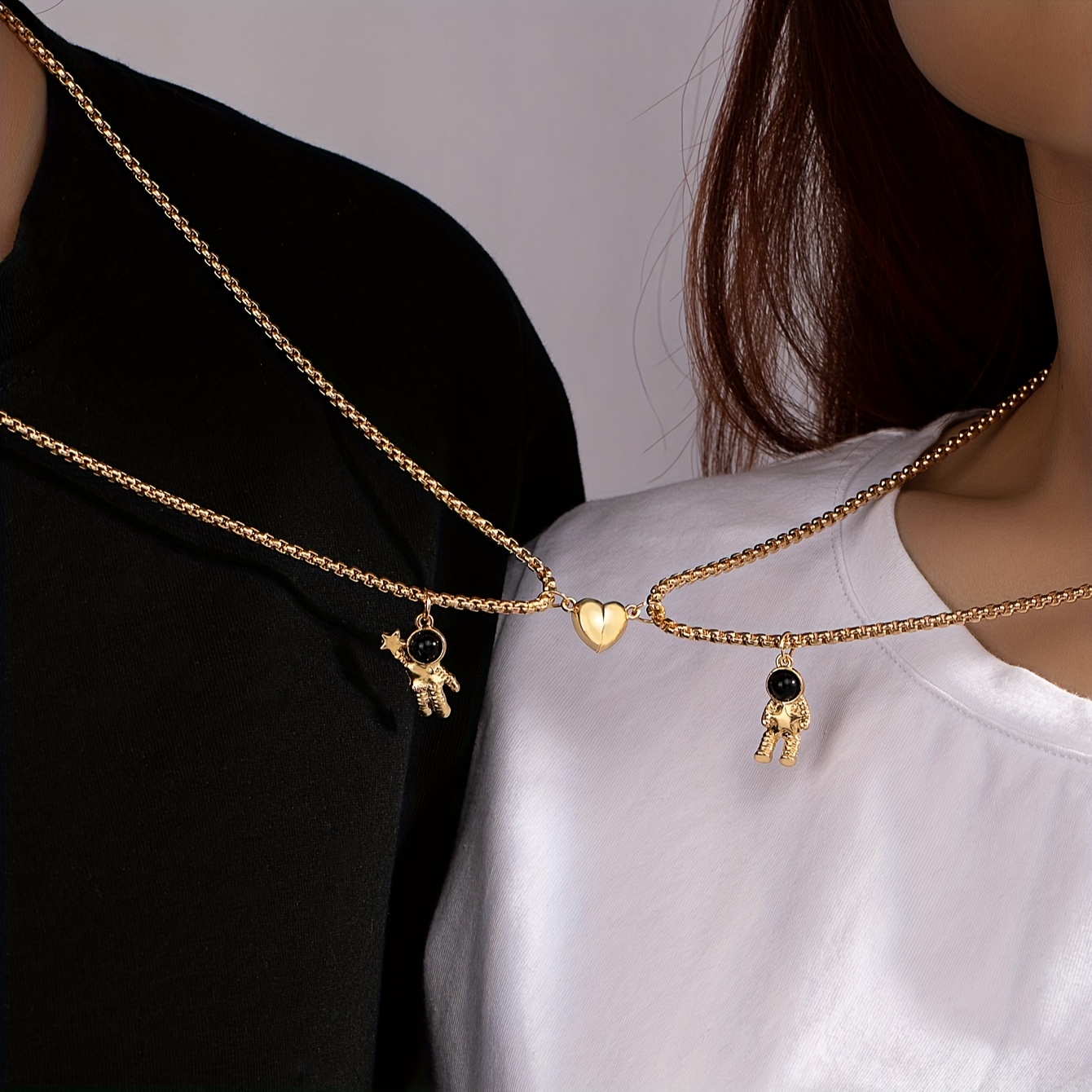 Multi layer Magnetic Suction Row Buckle Necklace Layered - Temu