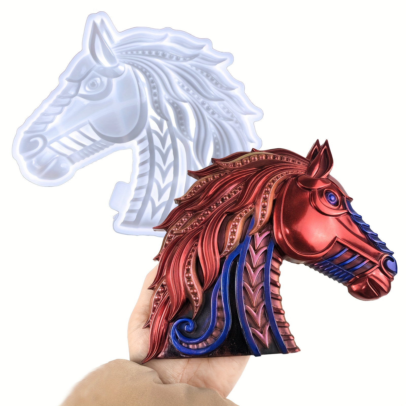 Horse Silicone Resin Molds, Animal Resin Epoxy Molds Silicone Large Resin  Molds for DIY Resin,Cabinets Decor,Christmas Resin Molds (Horses) 