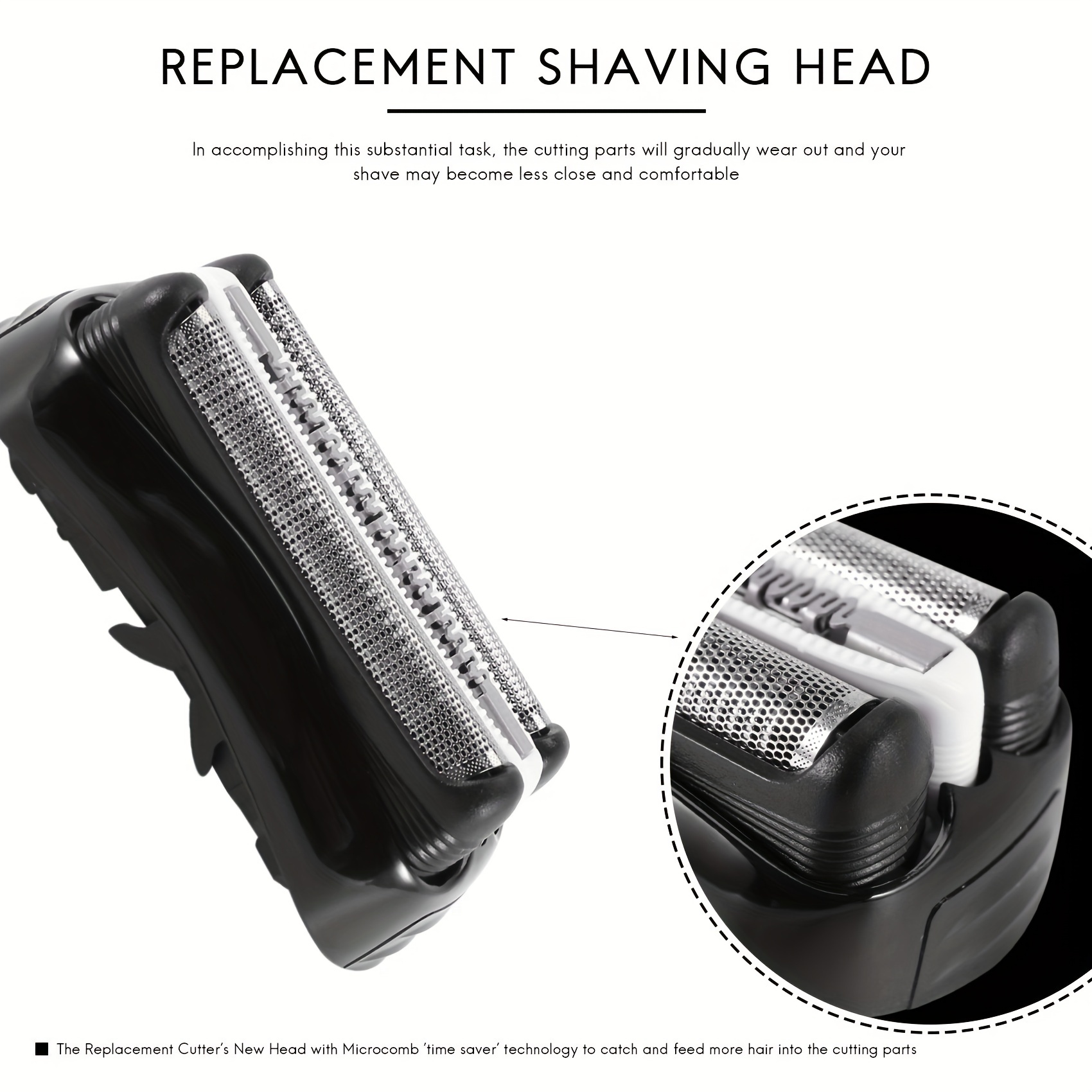 Braun Series 3 32S Electric Shaver Head Replacement Cassette, Silver 