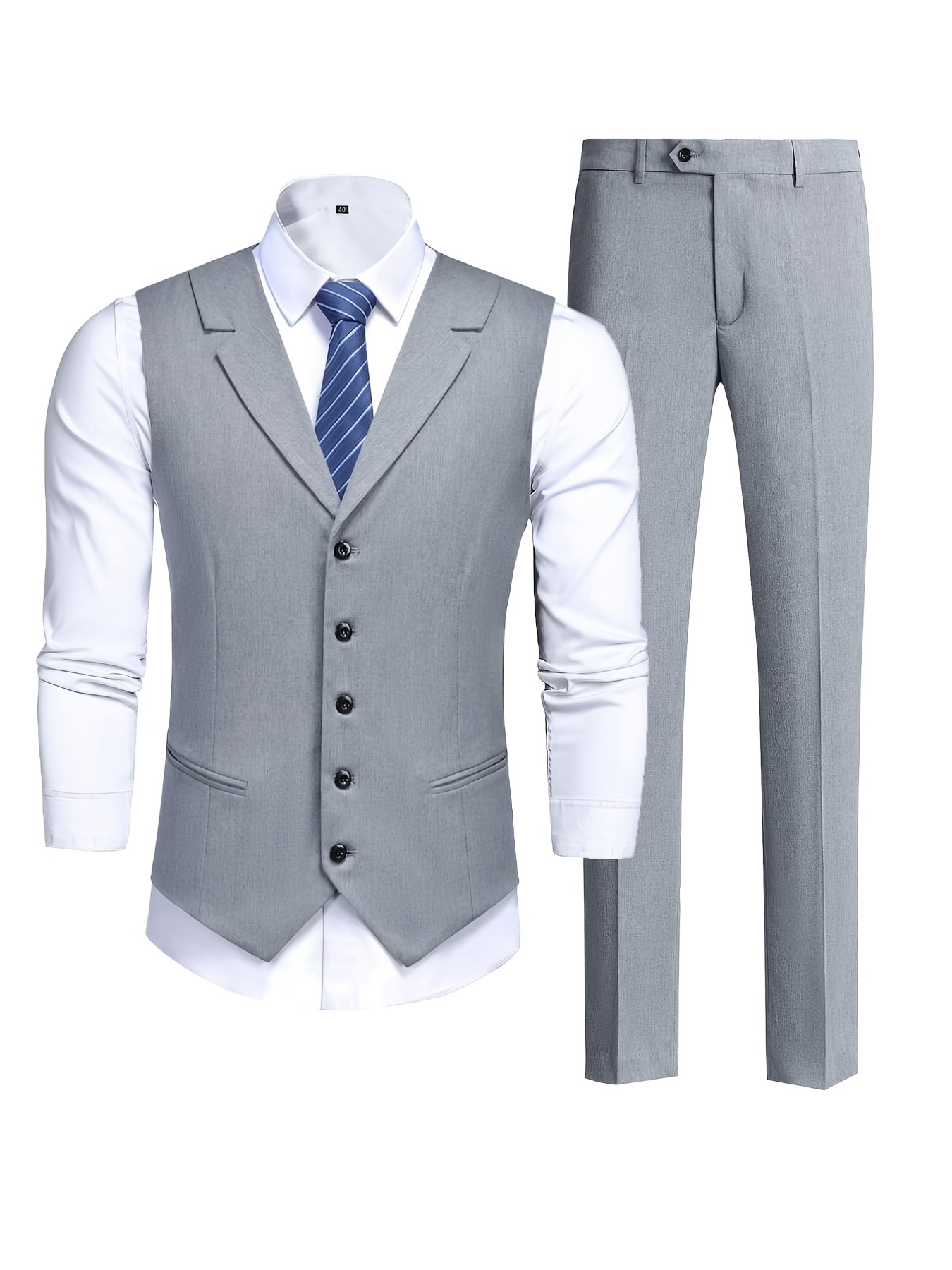 Heather Grey Fullback Deco Vest  Grey tuxedo Grey vest Grey slim fit suit