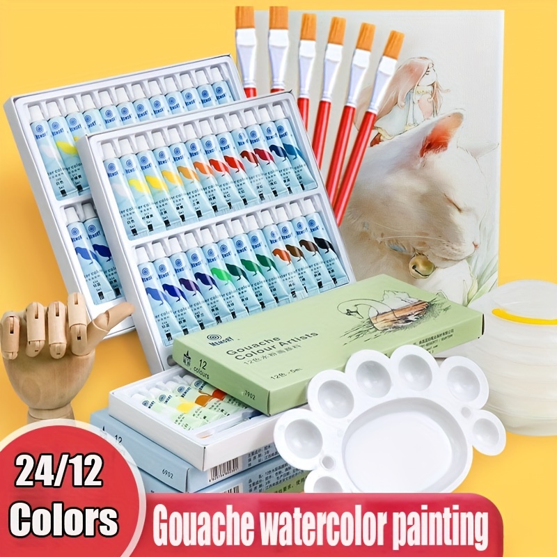 Juego de acuarelas profesionales de colores sólidos, suministros de arte  para dibujar, 50/72/90/100 colores