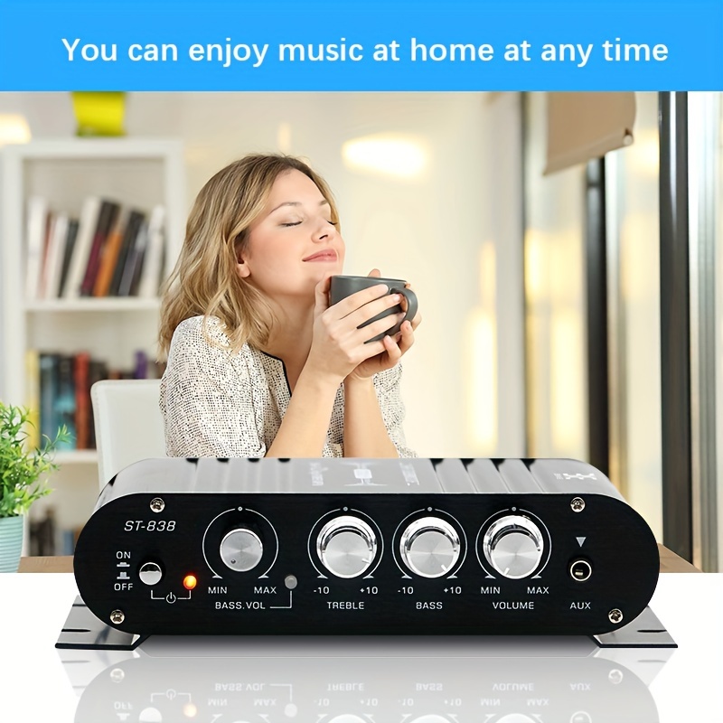 2 1 channel outdoor speaker amplifier multiple audio device connection inputs suitable for families and cars mini size low distortion