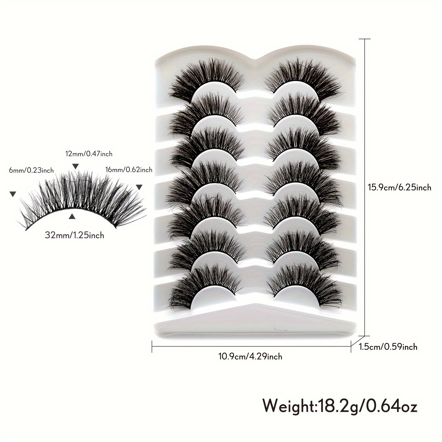 Cat Eye Lashes 3D Faux Mink Eyelashes Fluffy False Lashes Extension