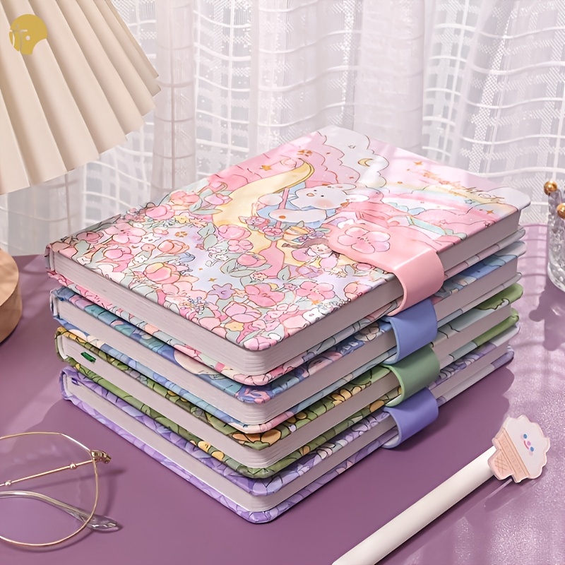 Cute Kawaii Bear & Bunny Leather Flap Journal Diary Planner Notebook