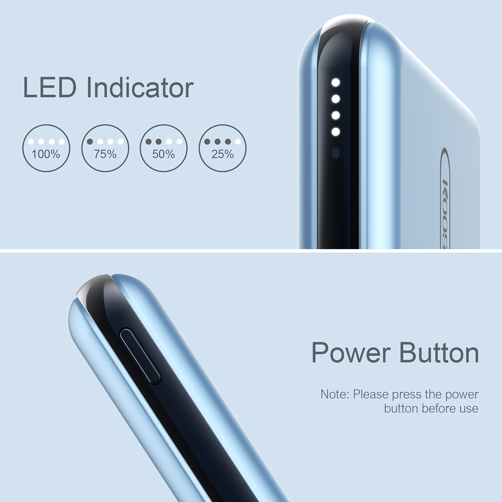 Magnetic Power Buttons - Blue