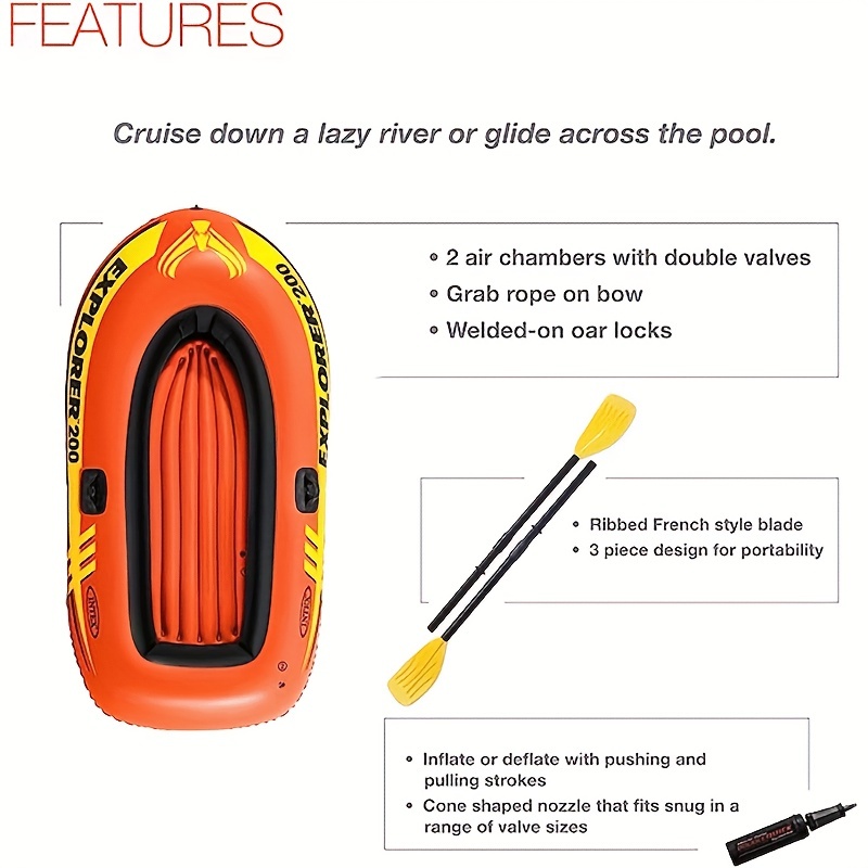 Durable 2 person Inflatable Kayak With Hand Paddles Perfect - Temu  Philippines