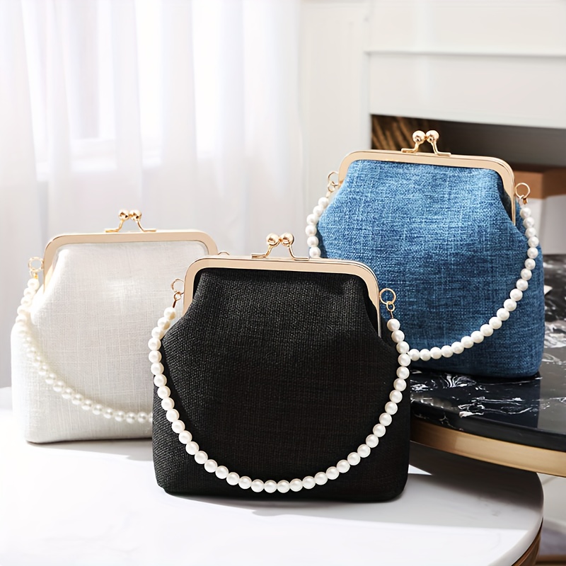 Mini Pearl Bag Elegant Women Handmade Beaded Handbag Ladies