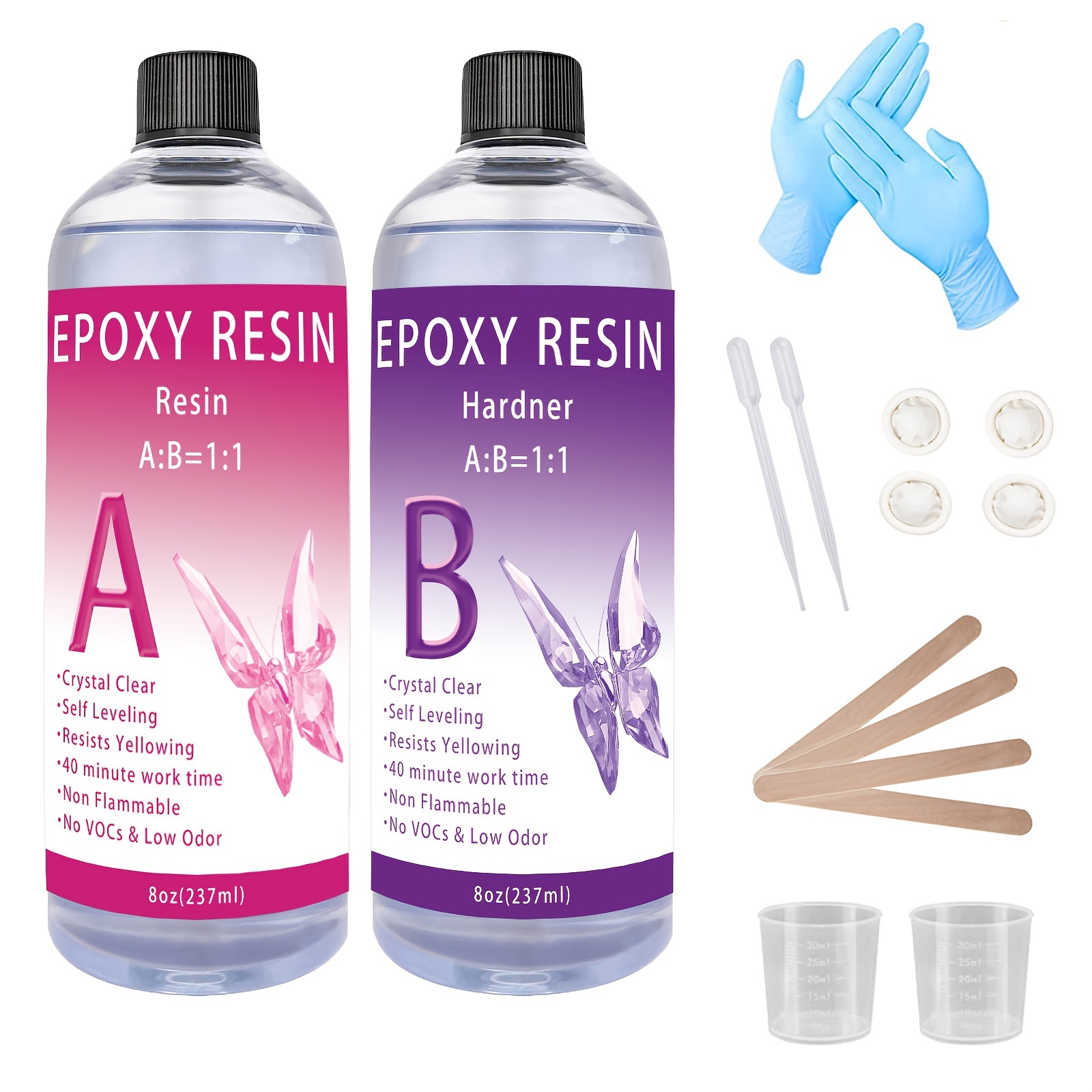 Epoxy Resin With Tools Crystal Clear Epoxy Resin Kit For Art - Temu