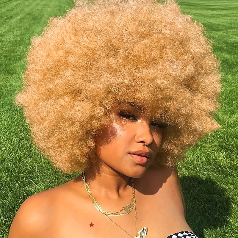 Light brown afro clearance wig