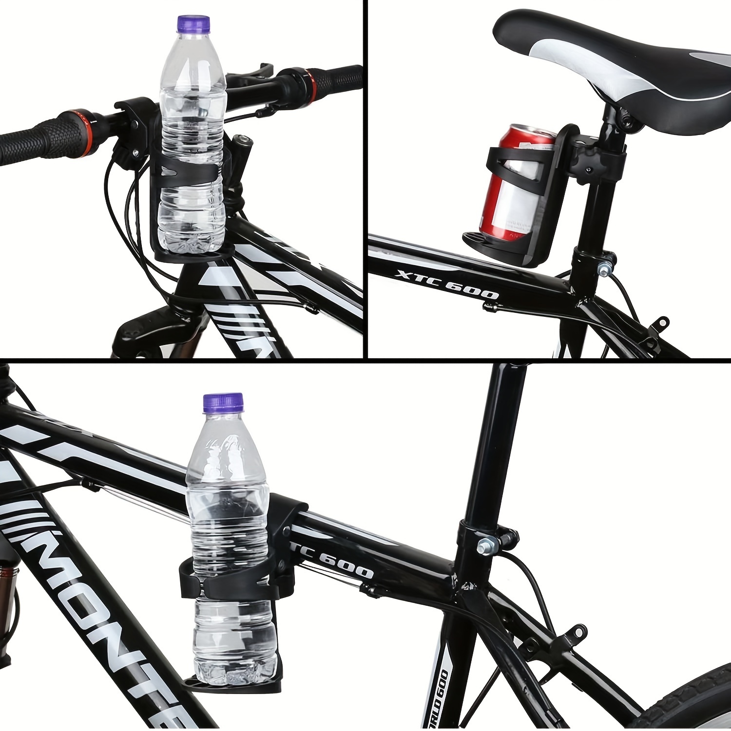 Support de cage de bouteille d'eau en aluminium pour vélo réglable