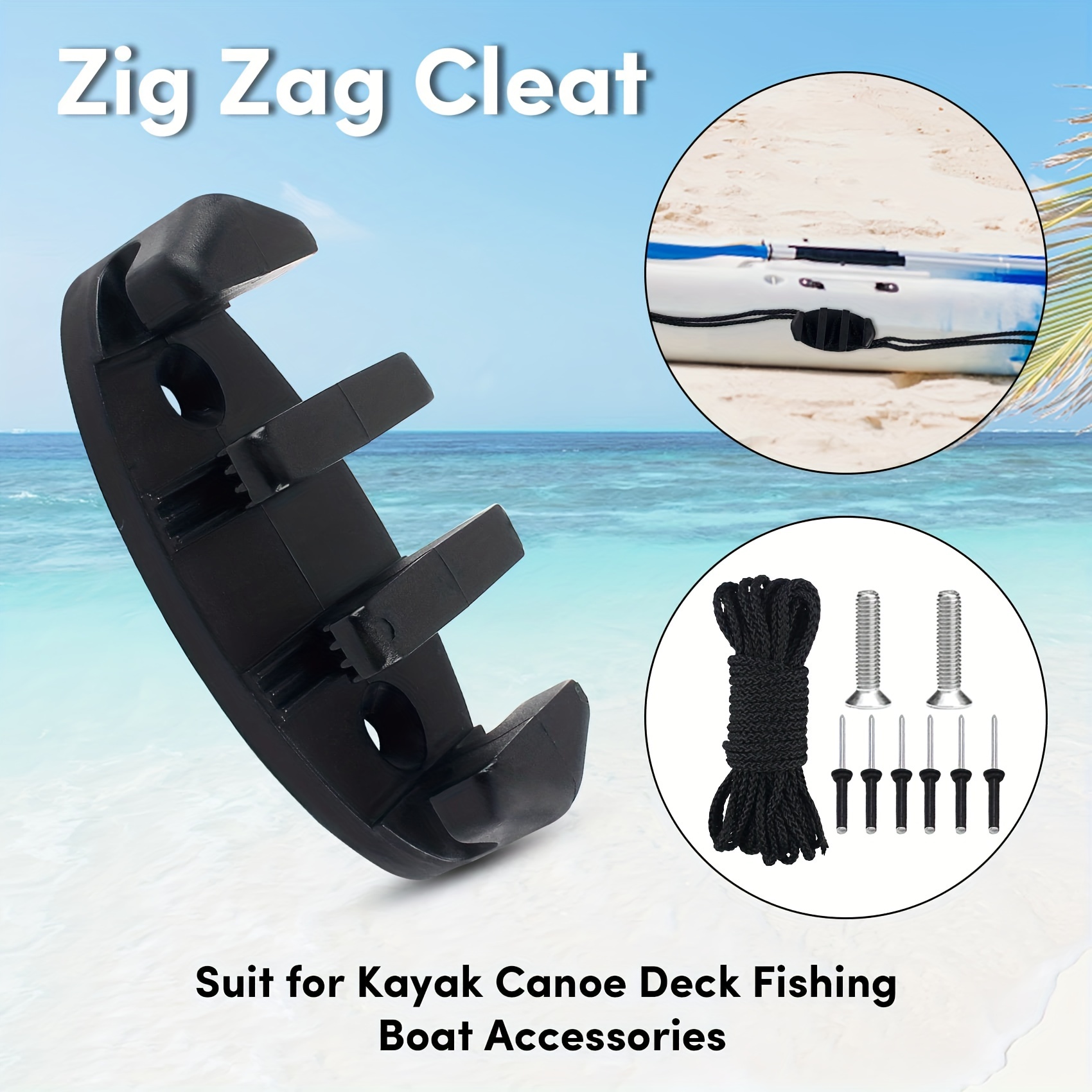 Ultimate Kayak Anchor Trolley Kit Easy Zig Zag Cleat Control - Temu