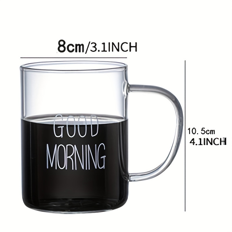 Glass Mug Good Morning Coffee Mug Heat Resistant Glass - Temu