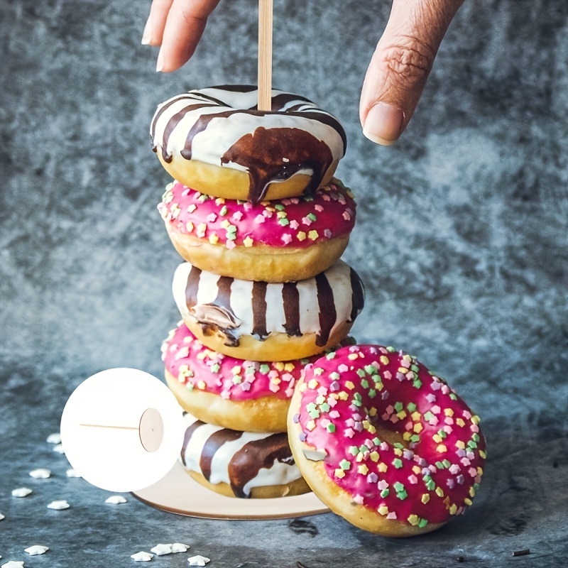 5 Piezas Soportes de Donut de Madera Soporte de Donut Soporte de Exhibición  de Donut Desmontable para Suministros de Fiesta de Cumpleaños de Boda  (estilo redondo) (hy) YONGSHENG 8390614061460