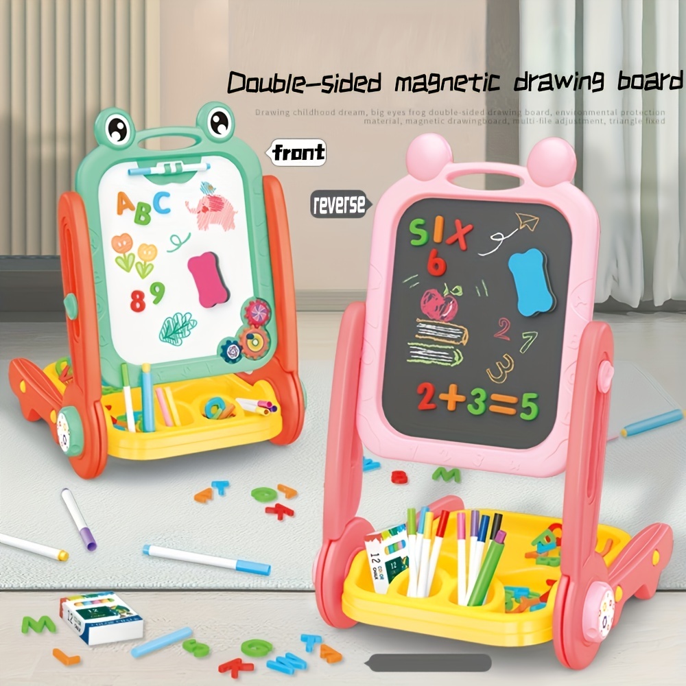 Cute Magnetic Drawing Board Doodle Sketch Pad for Toddler Girls/Boys Pink