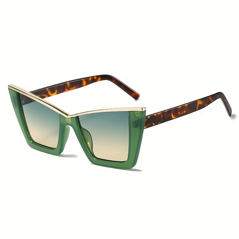 Cat Eye Fashion Sunglasses For Women Men Y2k Color Block Gradient