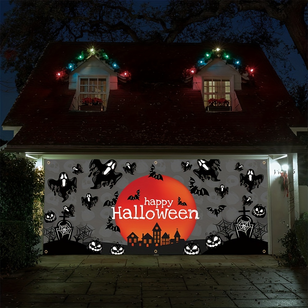 Jack Pumpkins Yard The Nightmare Before Christmas Garage Door Cover Ba