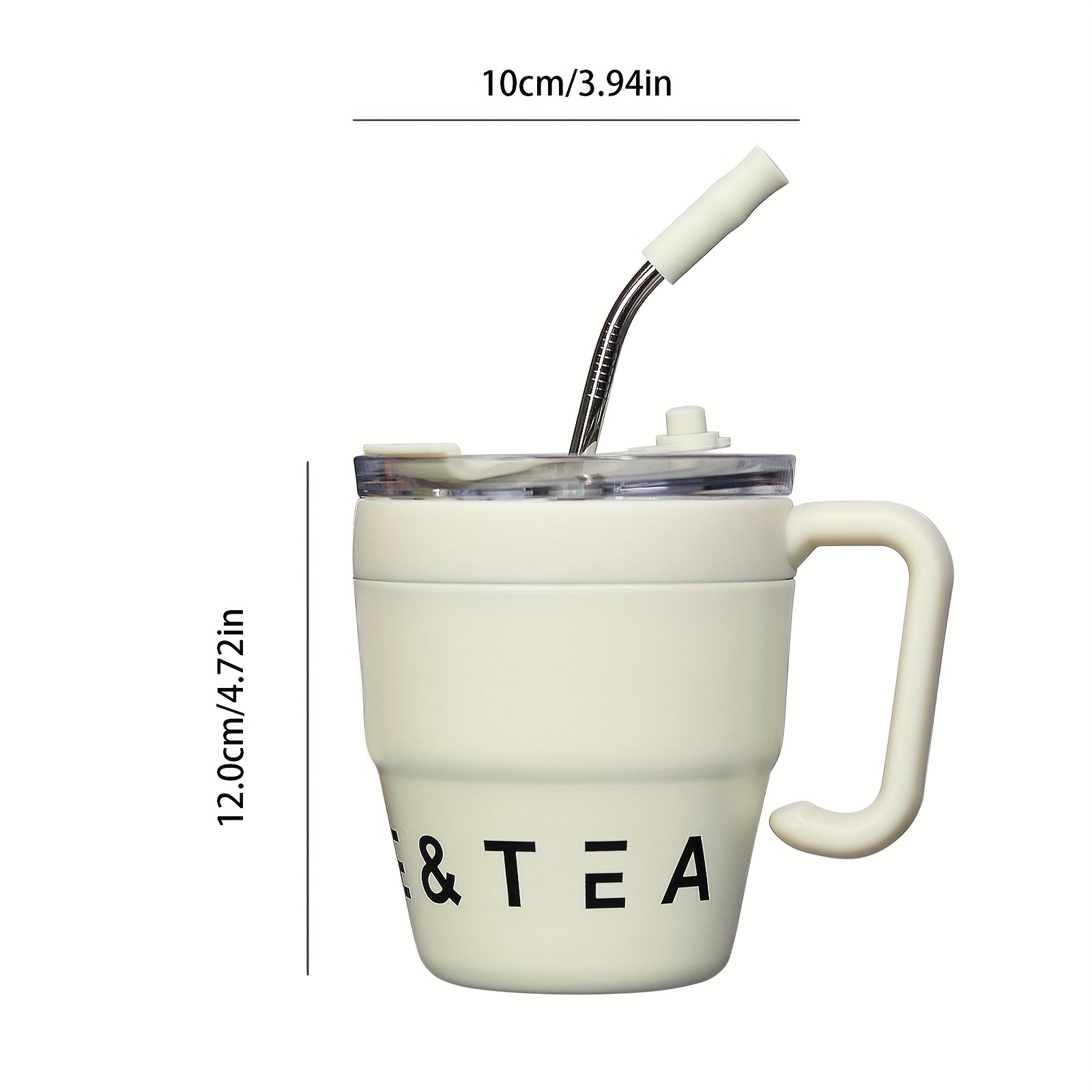 Thickened Clear Glass Cup With Wooden Lid And Stainless Steel Straw, Coffee  Cup For Outdoor Sports, Picnic, Camping - Temu