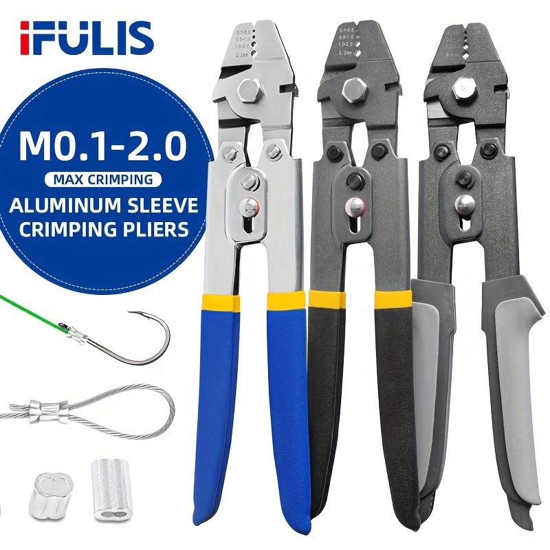 Crimping Fishing Pliers Steel Wire Cutting Scissors Kit Fishing Crimper  Pliers Fishing Sleeve Tool