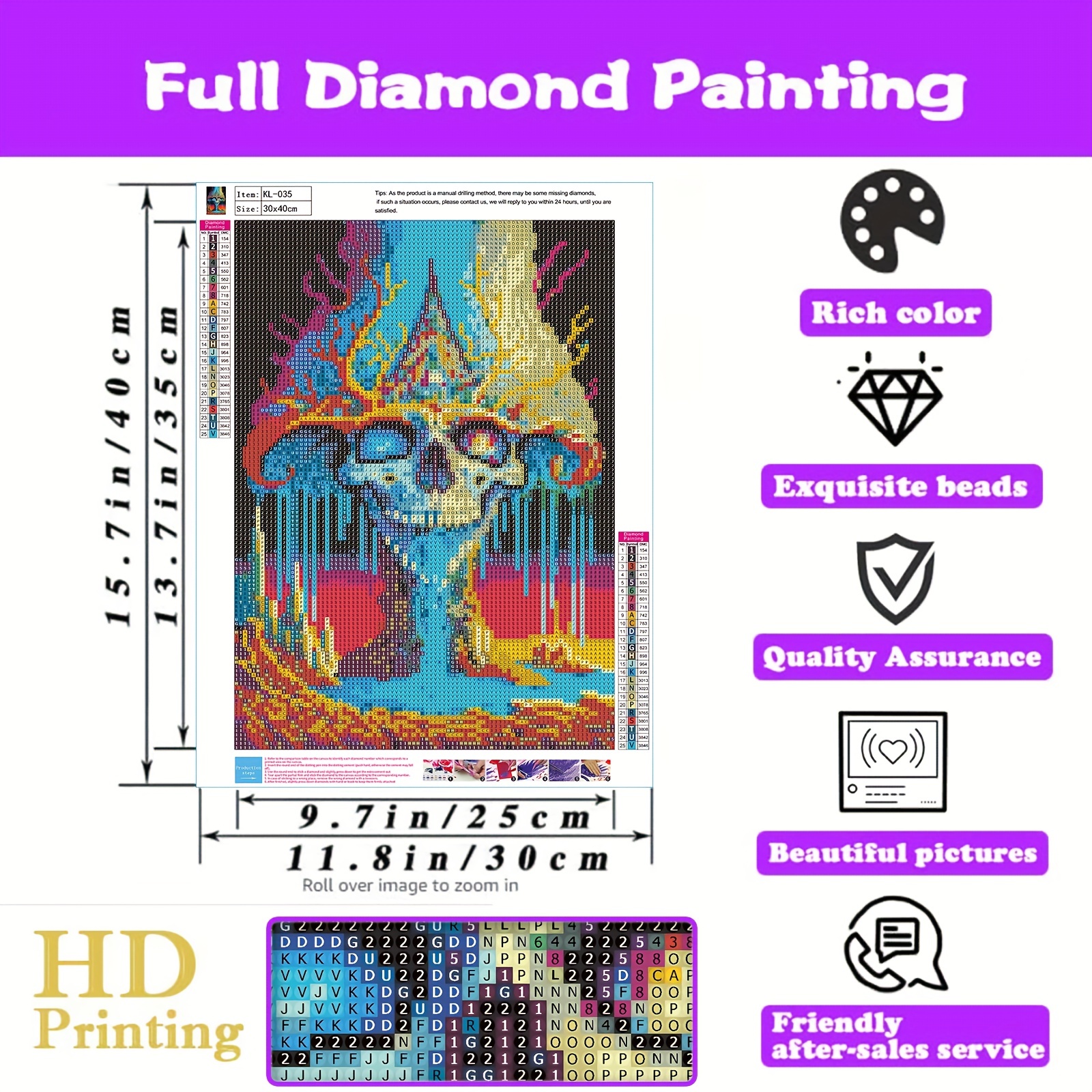 Cool Diamond Painting Kits Adultos Skull Full Diamond Art - Temu