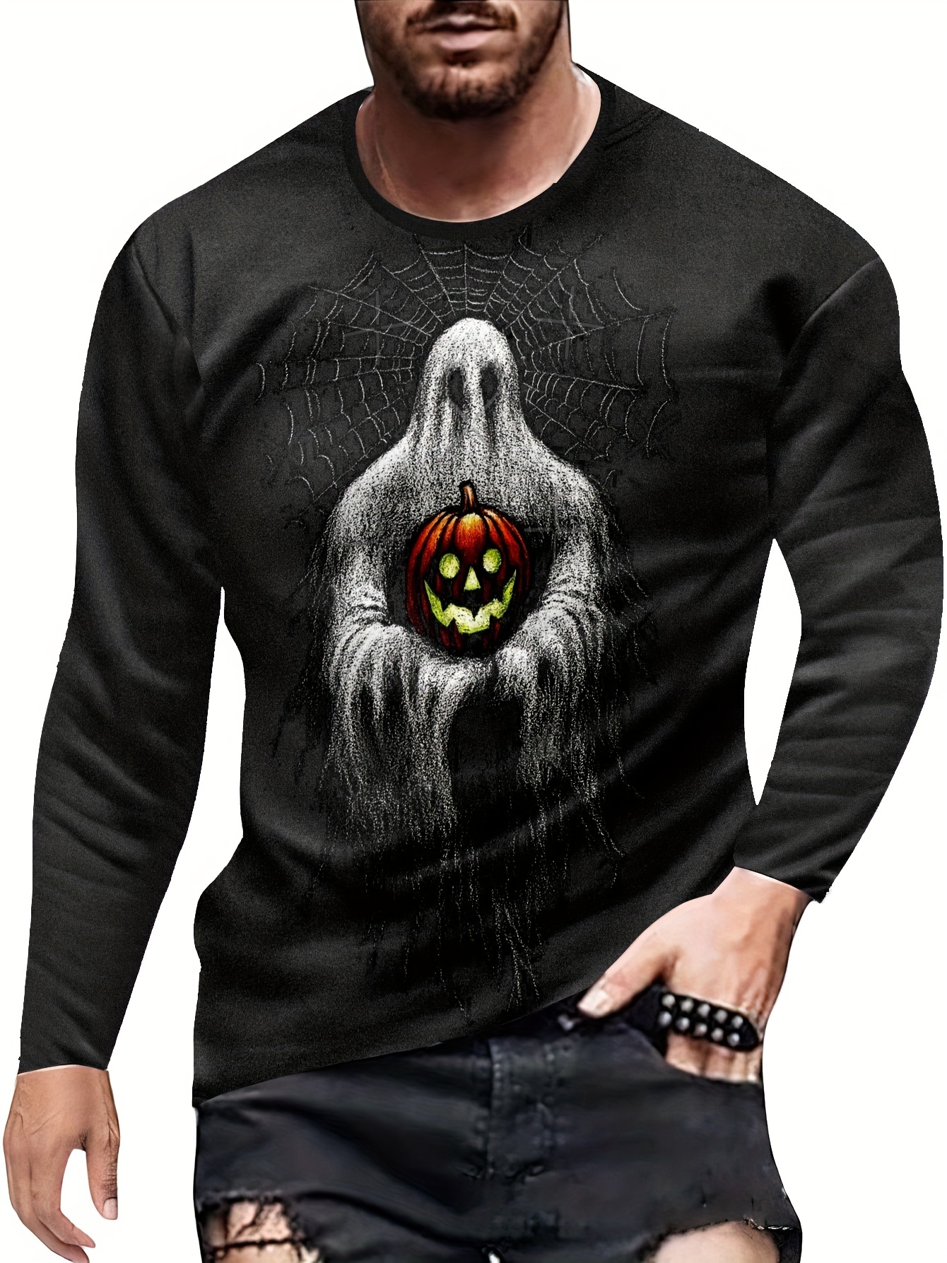 Plus Size Halloween Men's Hoodie 3d Printing Horror Men's Sweater  Comfortable And Warm Autumn And Winter Outdoor Clothing - Temu Australia