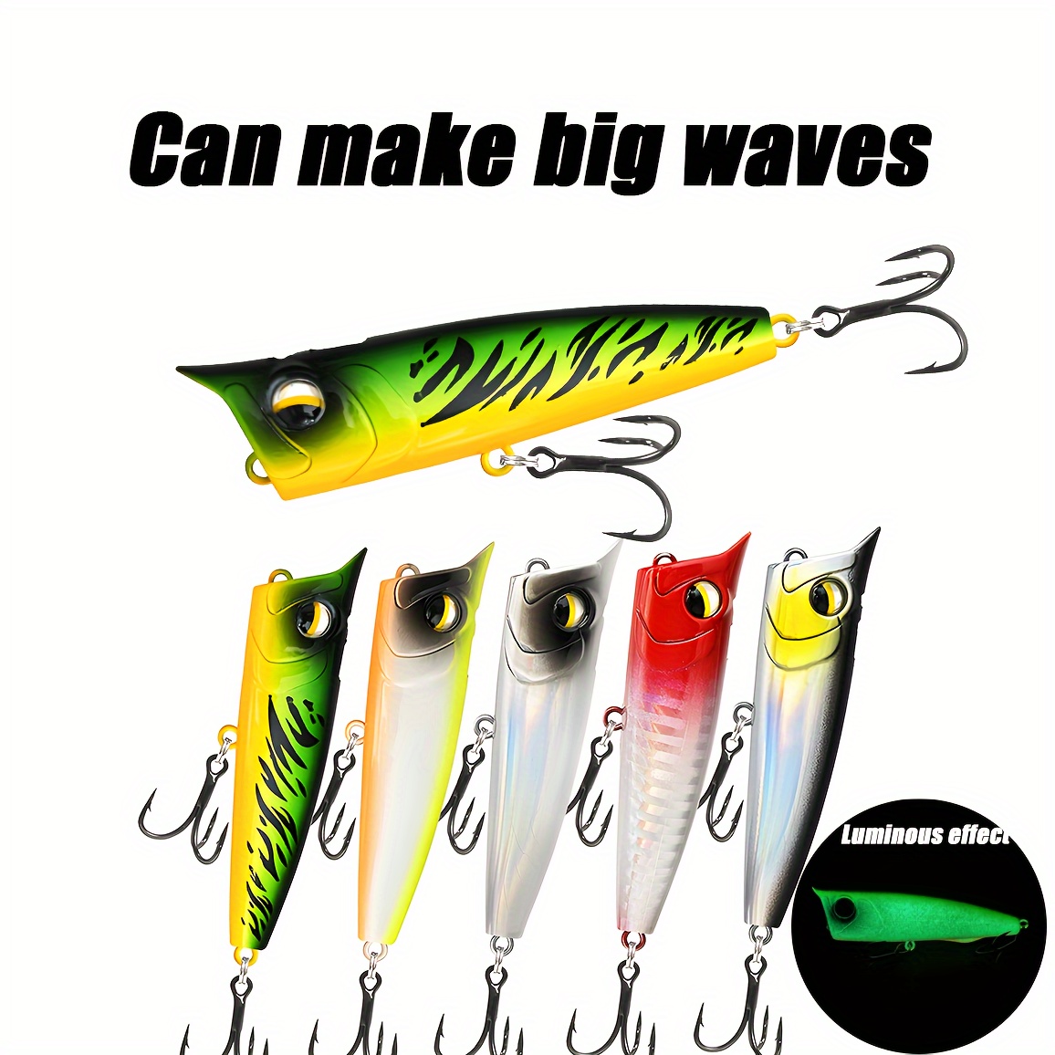 10pcs Fly Fishing Lure Kit, Topwater Simulation Water Surface * Bait,  Fishing Lures Bait Life-Like Bee Baits