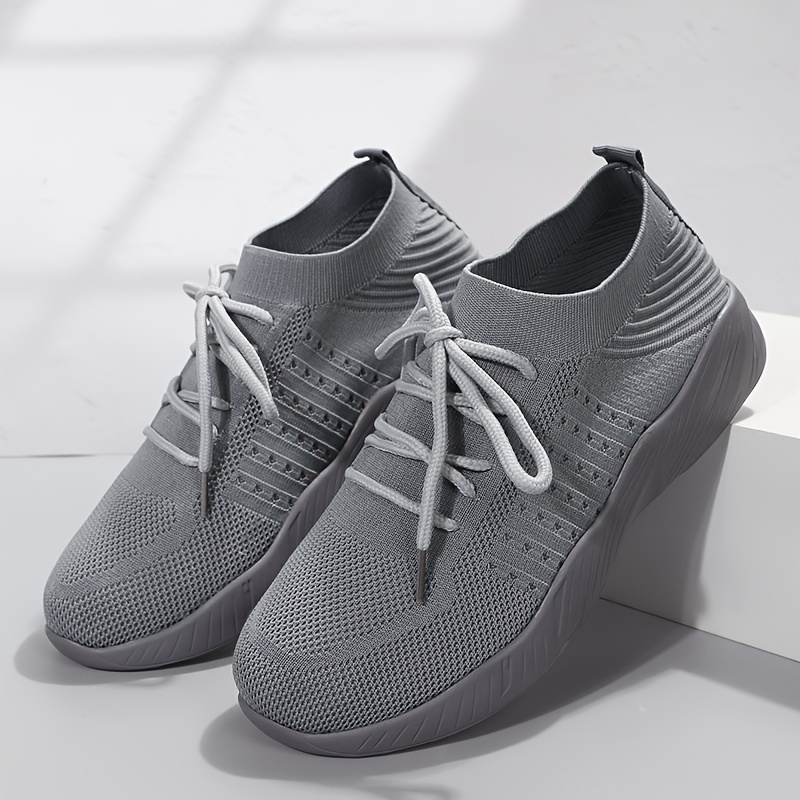 Breathable Lace Up Running Shoes Soft Sole Sneakers