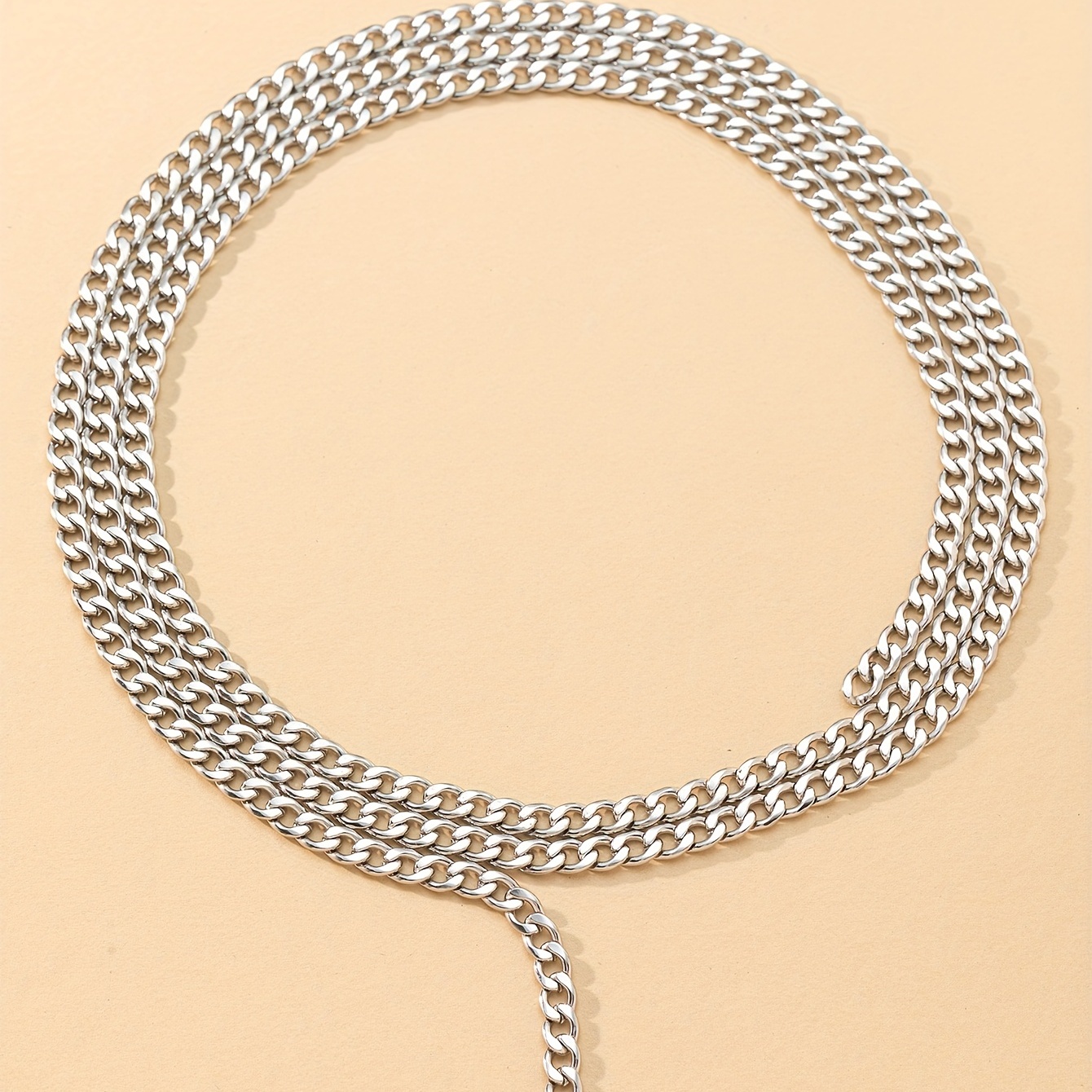 1 Meter Stainless Steel Twist Chain Golden Oval Chain Ring - Temu