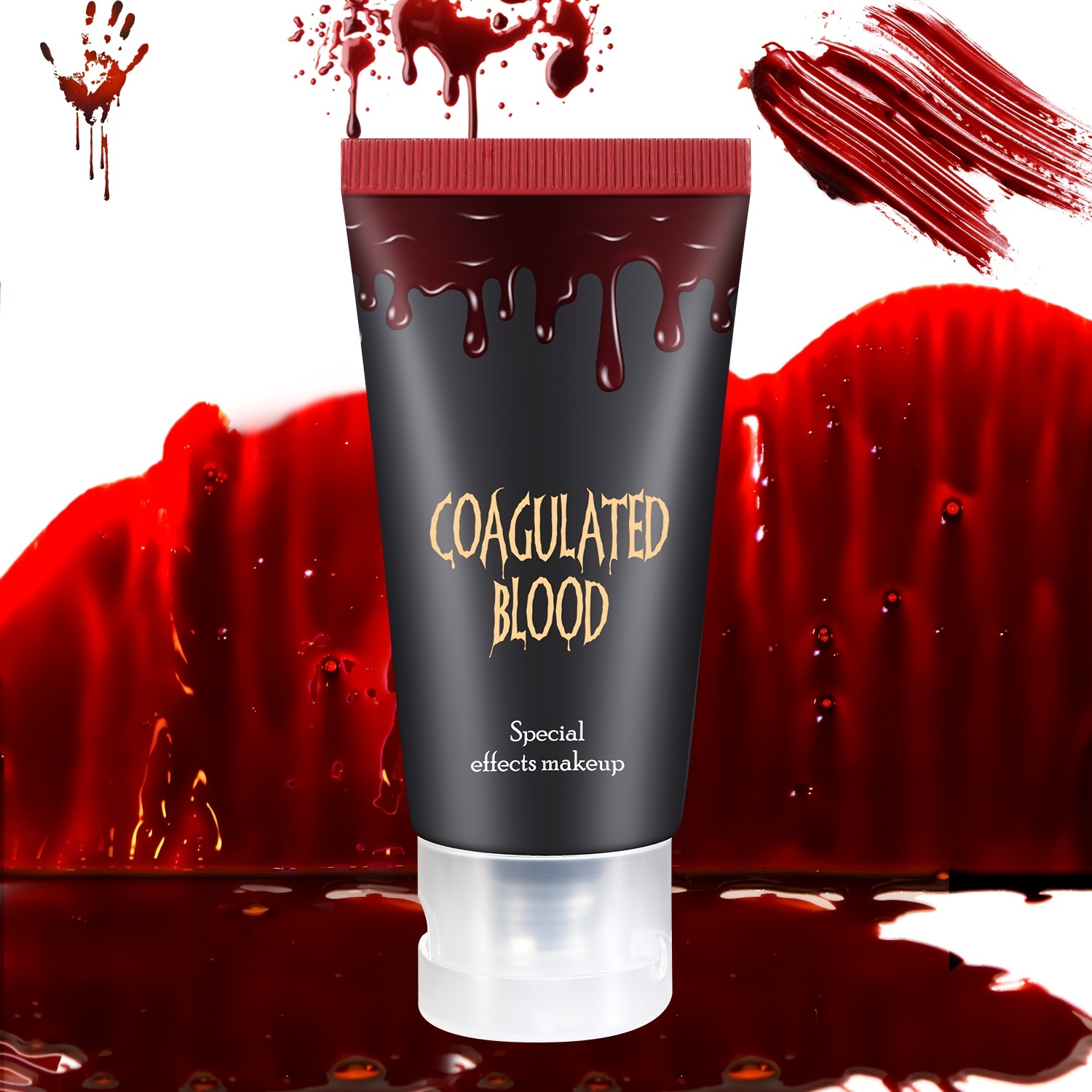 2Pcs Fake Blood Suit - Coagulated Blood+Fake Blood Spray, Lifelike And  Washable, Suitable For Special Effect Zombie Bride, Vampire And Monster  Horror Clown Makeup 