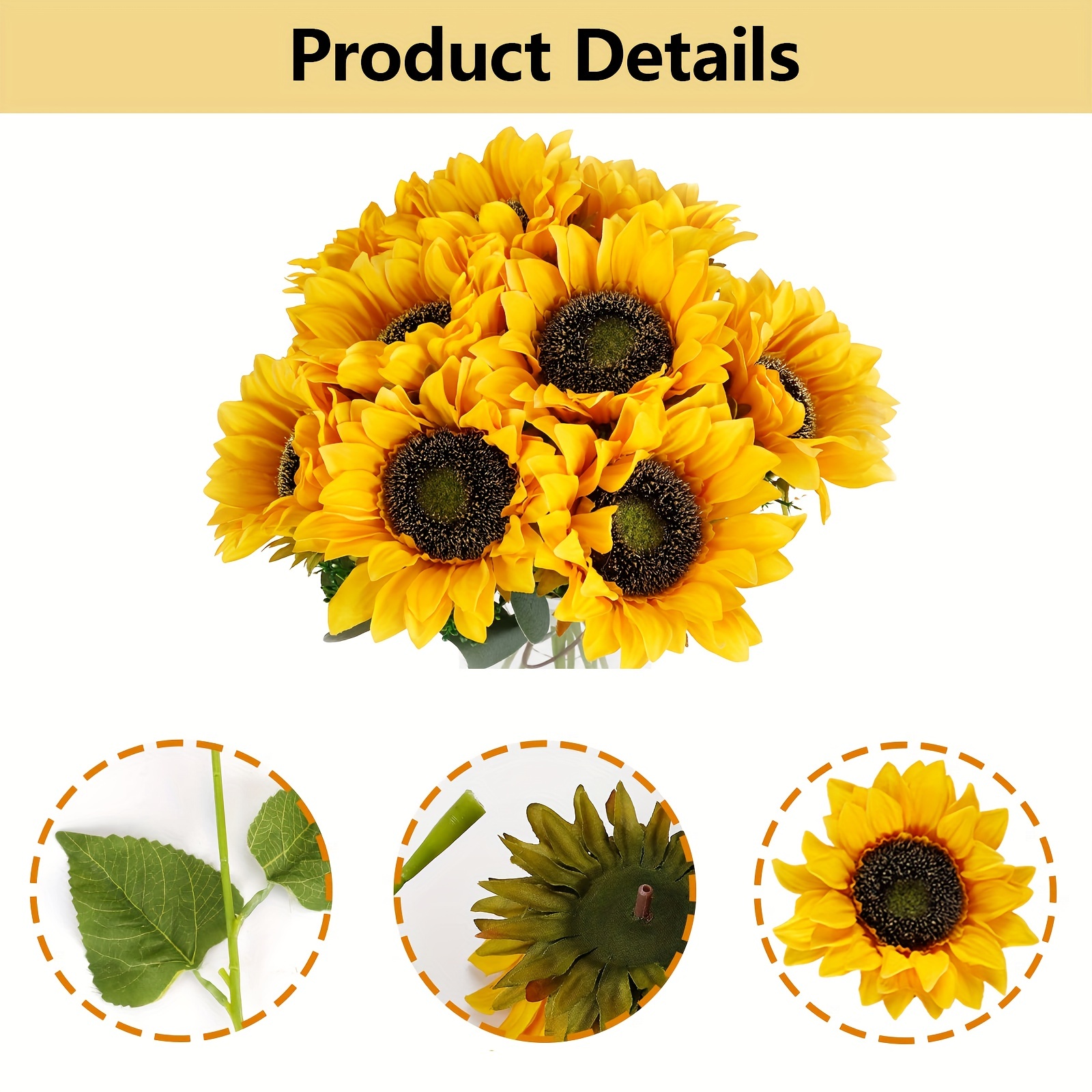 Artificial sunflowers in bulk sales